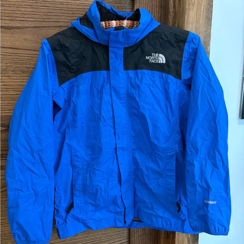 The North Face Kids Black and Blue Raincoat